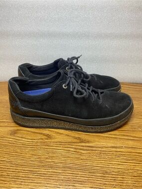 Birkenstock Honnef Low Black Suede Leather Shoes Narrow Width Mens Size 11 EU 44